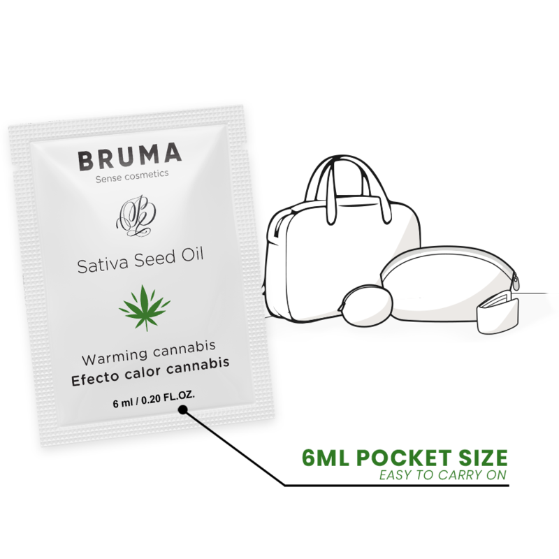 BRUMA - GEL SCORREVOLE ALL''OLIO DI SEMI DI SATIVA GUSTO CANNABIS RISCALDANTE 6 ML - immagine 6