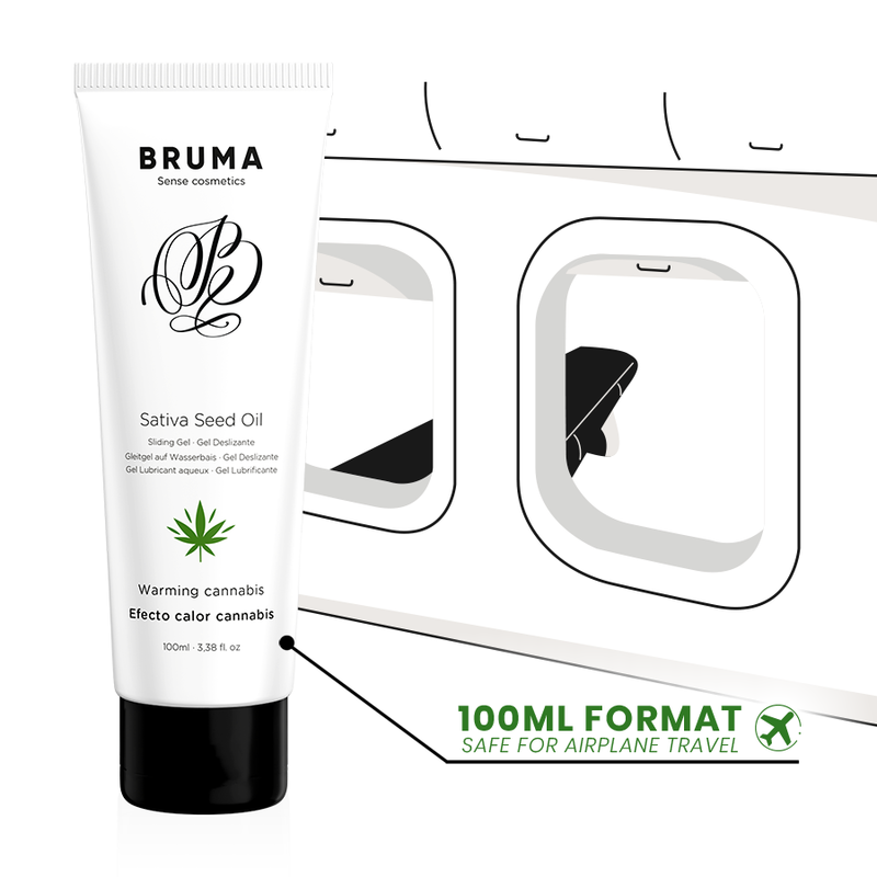 BRUMA - GEL SCORREVOLE ALL''OLIO DI SEMI DI SATIVA SCALDANTE GUSTO CANNABIS 100 ML - immagine 5