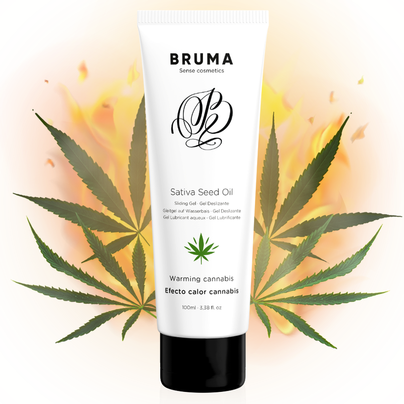 BRUMA - GEL SCORREVOLE ALL''OLIO DI SEMI DI SATIVA SCALDANTE GUSTO CANNABIS 100 ML - immagine 3