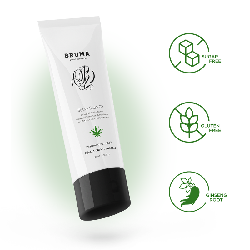 BRUMA - GEL SCORREVOLE ALL''OLIO DI SEMI DI SATIVA SCALDANTE GUSTO CANNABIS 100 ML - immagine 4