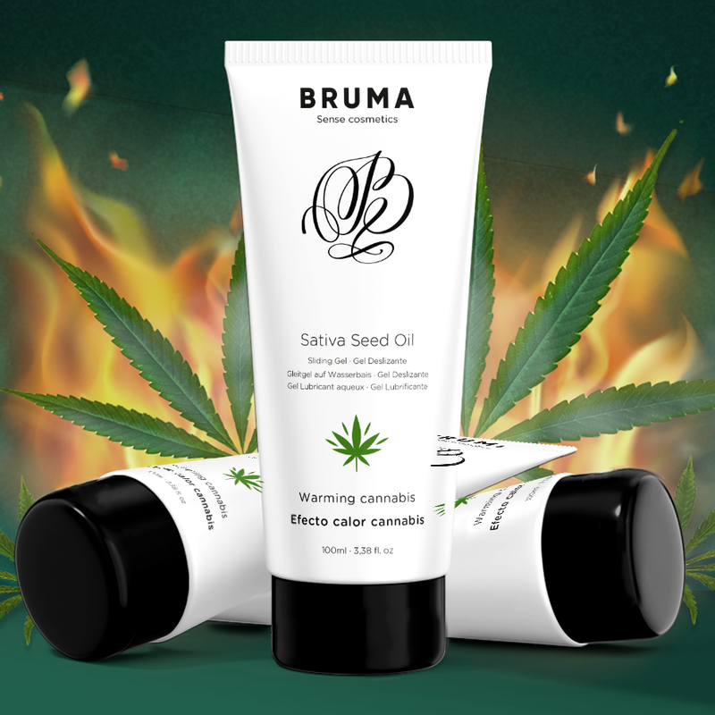 BRUMA - GEL SCORREVOLE ALL''OLIO DI SEMI DI SATIVA SCALDANTE GUSTO CANNABIS 100 ML - immagine 6