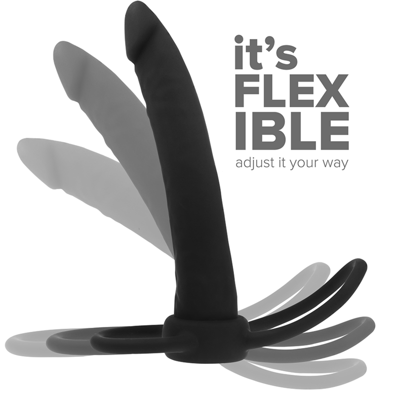 MYTHOLOGY - DILDO ANALE COBI ONYX CON ANELLO PER CAZZO E TESTICOLI 13 CM IN SILICONE - immagine 5