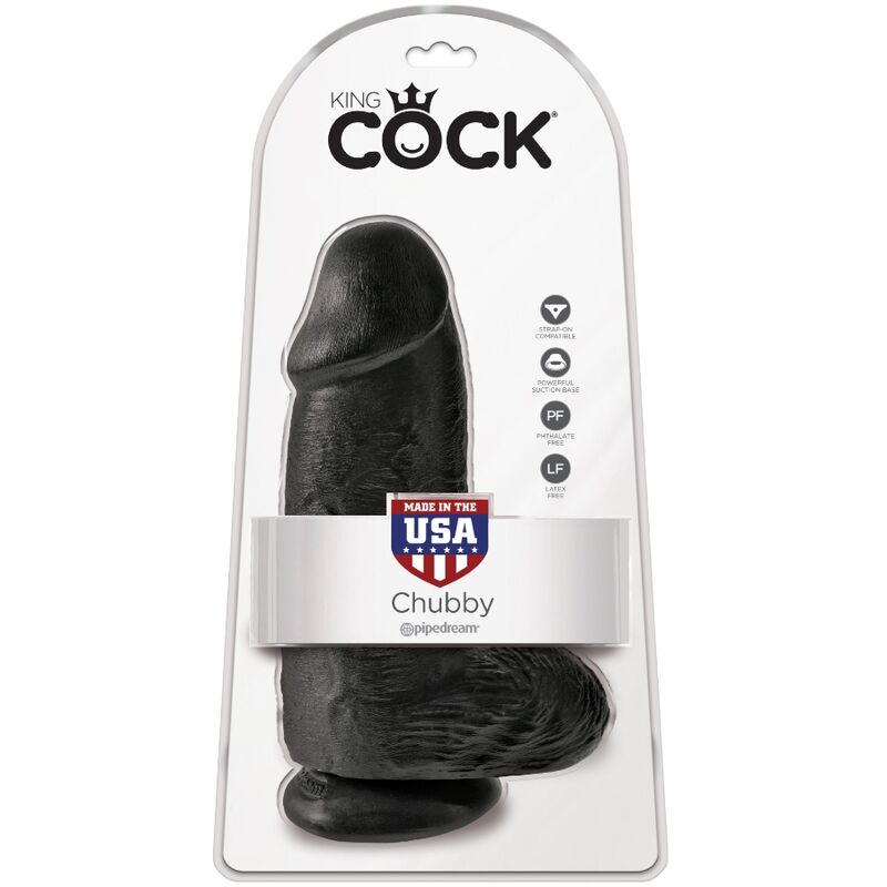 KING COCK - PENE REALISTICO PASSODATO 23 CM NERO - immagine 6