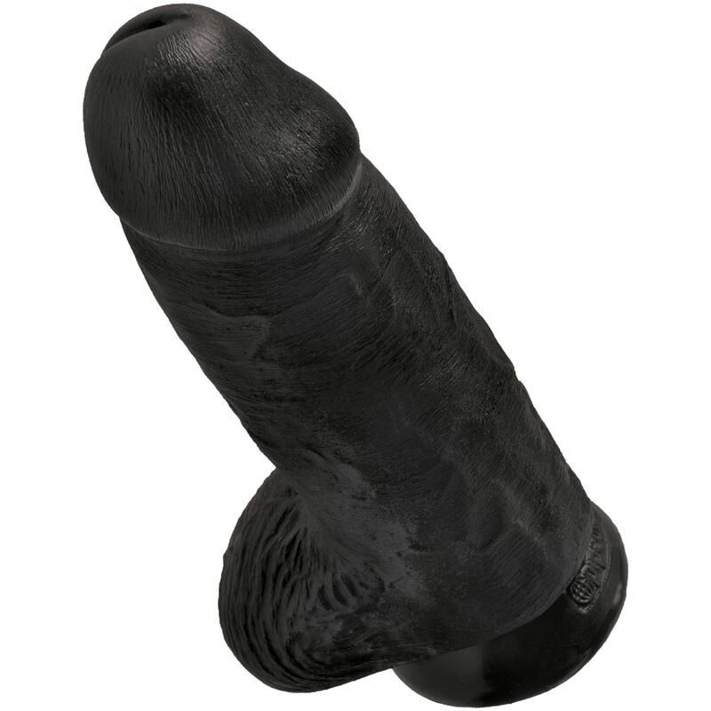 KING COCK - PENE REALISTICO PASSODATO 23 CM NERO - immagine 3