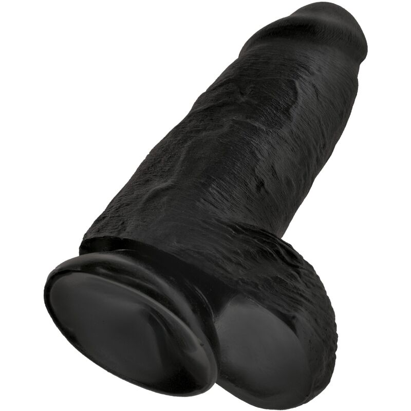 KING COCK - PENE REALISTICO PASSODATO 23 CM NERO - immagine 2