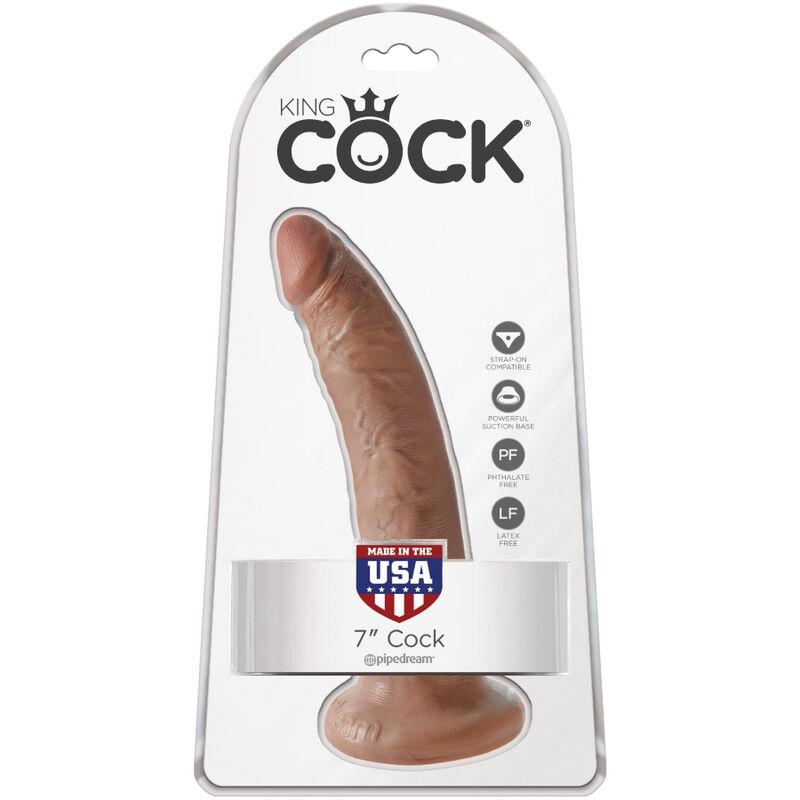 KING COCK - PENE REALISTICO 17.5 CM CARAMEL - immagine 5