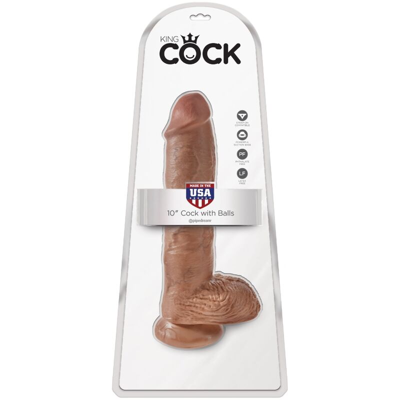 KING COCK - PENE REALISTICO CON SFERE 19.8 CM CARAMEL - immagine 6