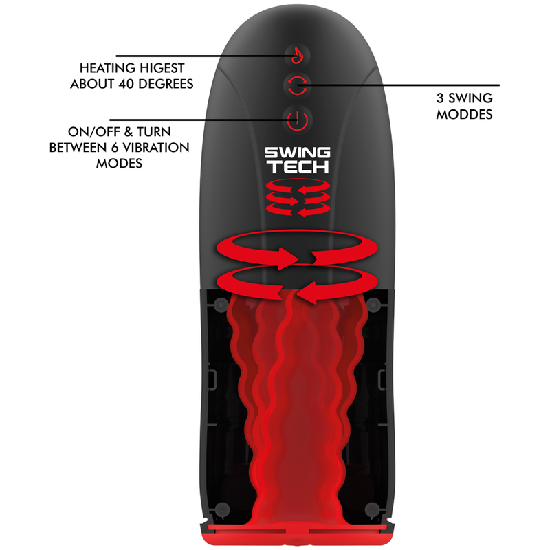 JAMYJOB - EFFETTO RISCALDANTE SWING-R, SWING TECH E MASTURBATORE VIBRANTE - immagine 2