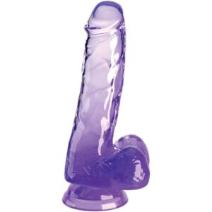 KING COCK – CLEAR PENE REALISTICO CON SFERE 13.5 CM VIOLA