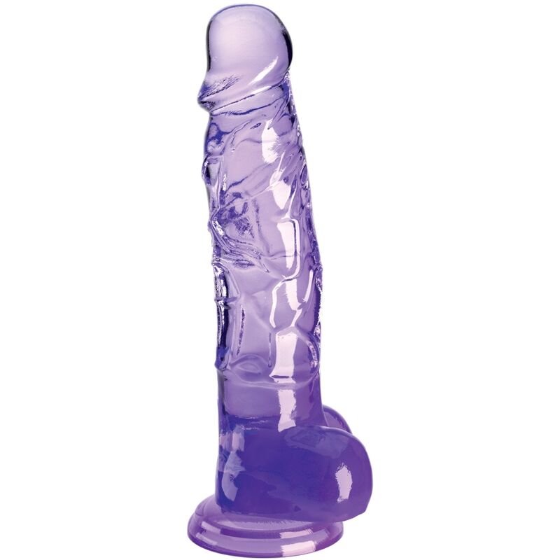 KING COCK – CLEAR PENE REALISTICO CON SFERE 16.5 CM VIOLA