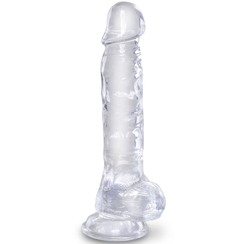 KING COCK – CLEAR PENE REALISTICO CON SFERE 16.5 CM TRASPARENTE