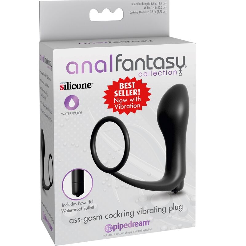 ANAL FANTASY ELITE COLLECTION - PLUG VIBRATORE COCKRING ASS-GASM - immagine 3