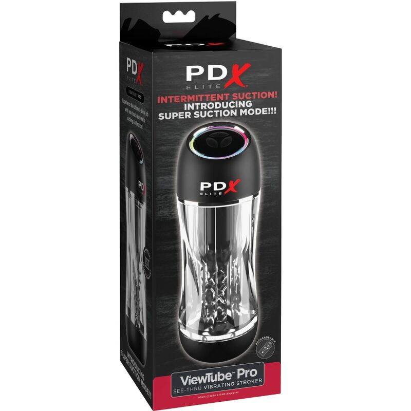 PDX ELITE - VIBRATORE STROKER VIEWTUBE PRO TRASPARENTE - immagine 2