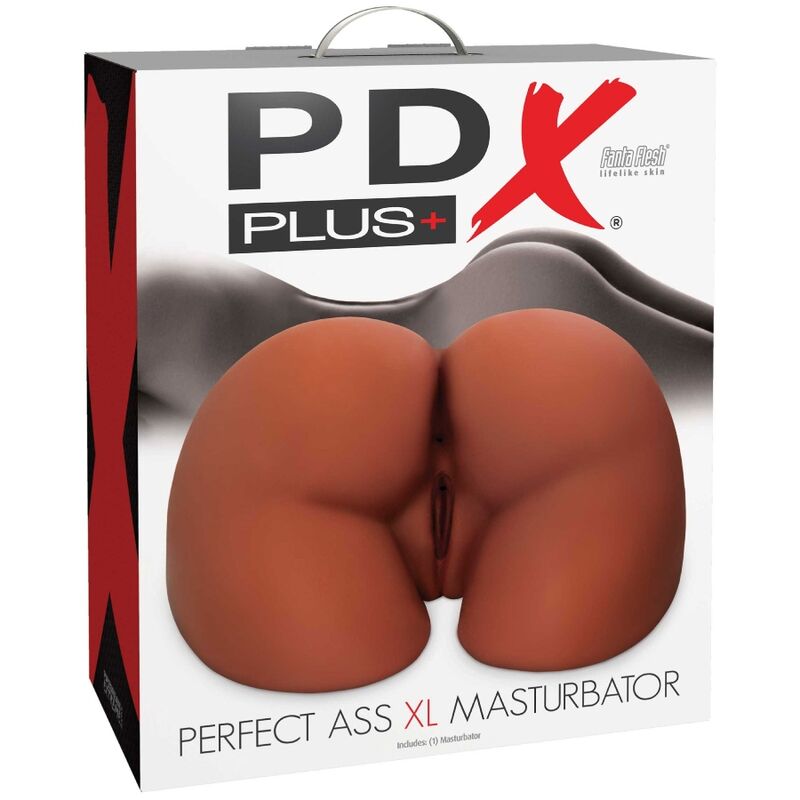 PDX PLUS - MASTURBATORE MARRONE A DOPPIA ENTRATA ASS XL PERFECT - immagine 2