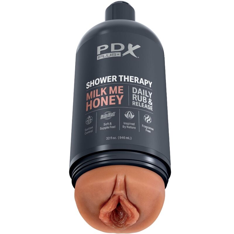 PDX PLUS - MASTURBATORE STROKER DESIGN DISCRETO DELLA BOTTIGLIA MILK ME HONEY CANDY SHAMPOO - immagine 2