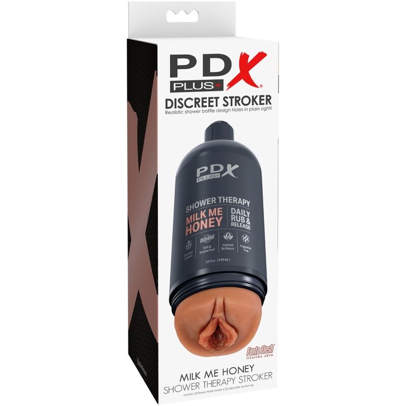 PDX PLUS - MASTURBATORE STROKER DESIGN DISCRETO DELLA BOTTIGLIA MILK ME HONEY CANDY SHAMPOO - immagine 4