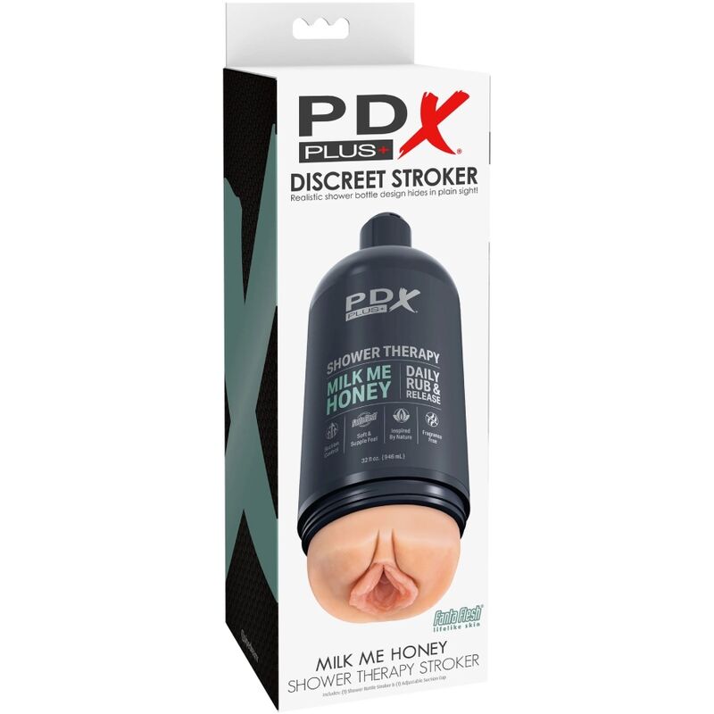 PDX PLUS - MASTURBATORE STROKER DESIGN DISCRETO DEL FLACONE DI SHAMPOO MILK ME HONEY - immagine 5