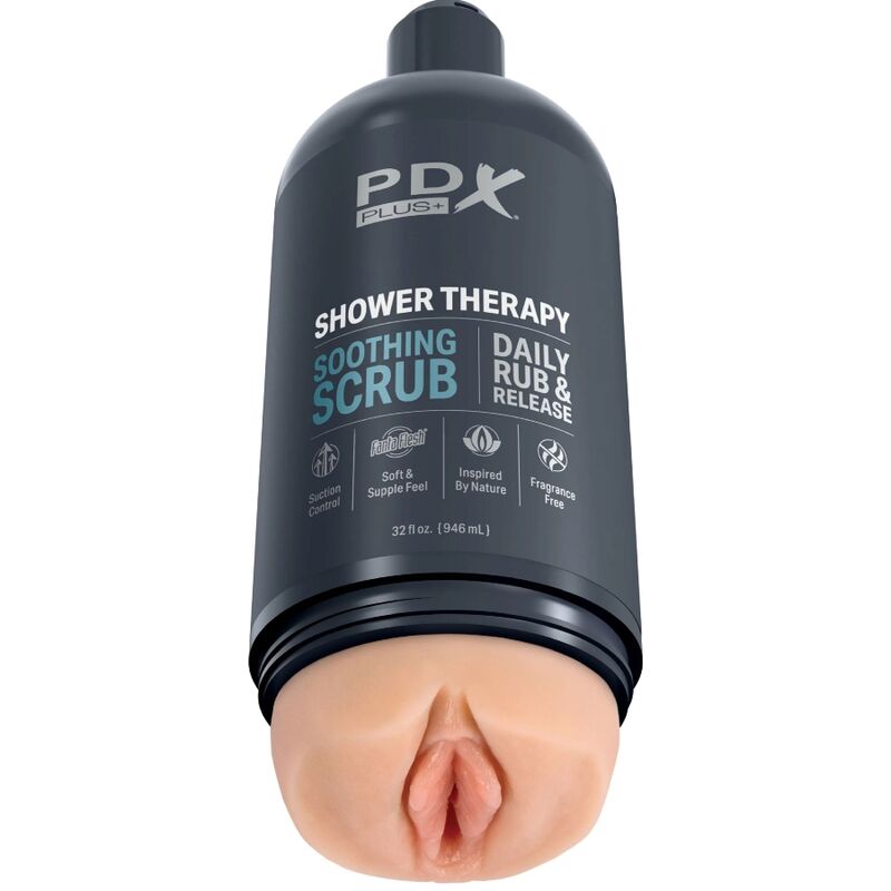 PDX PLUS - SHAMPOO SCRUB LENITIVO STROKER MASTURBATOR DAL DESIGN DISCRETO DELLA BOTTIGLIA - immagine 3