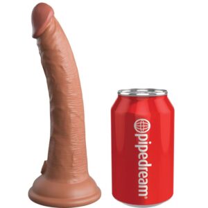 KING COCK – ELITE DILDO REALISTICO IN SILICONE 17.8 CM CARAMEL