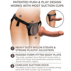 KING COCK – ELITE COMODA IMBRACATURA REGOLABILE CON DILDO 17.8 CM