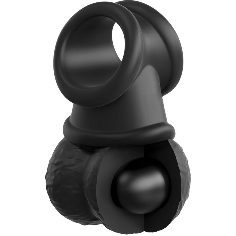 KING COCK - ELITE KIT IMBRACATURA REGOLABILE DELUXE ANELLO CON TESTICOLI E DILDO 20.3 CM - immagine 3