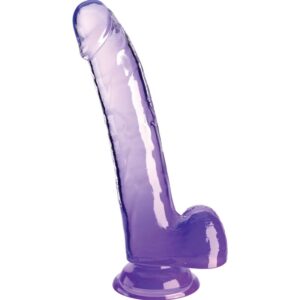 KING COCK – CLEAR DILDO CON TESTICOLI 20.3 CM VIOLA