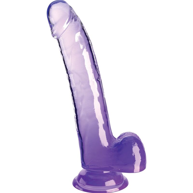 KING COCK – CLEAR DILDO CON TESTICOLI 20.3 CM VIOLA