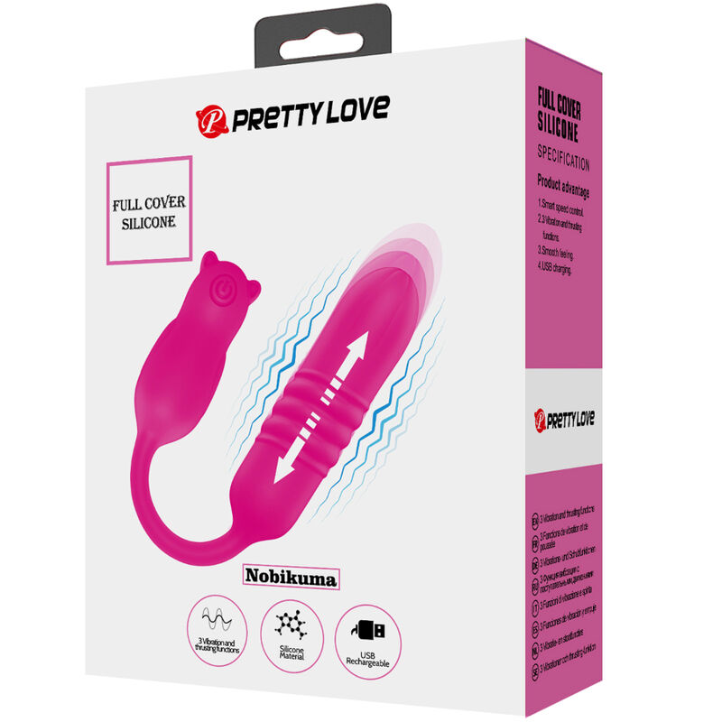 PRETTY LOVE - NOBIKUMA PROIETTORE VIBRANTE IN SILICONE ROSA - immagine 2