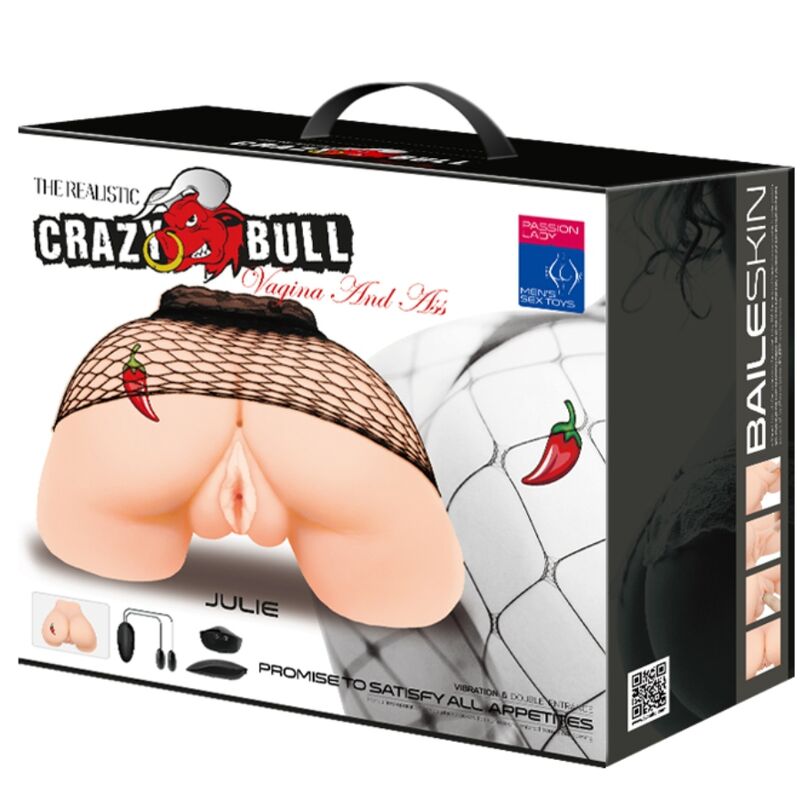 CRAZY BULL - VAGINA E ANO CON RETE REALISTICA CON VIBRAZIONE - immagine 2