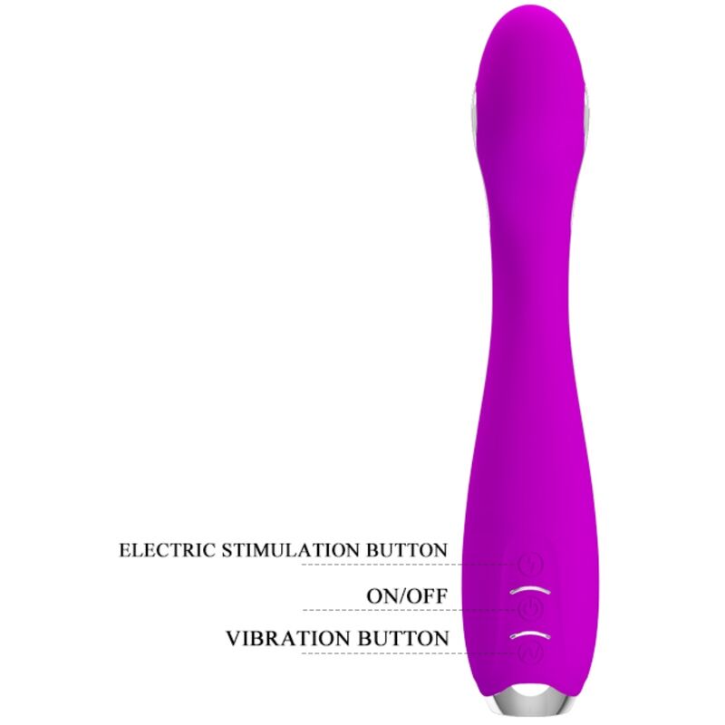 PRETTY LOVE - VIBRATORE ELETTROSHOCK RICARICABILE HECTOR IMPERMEABILE VIOLA - immagine 5