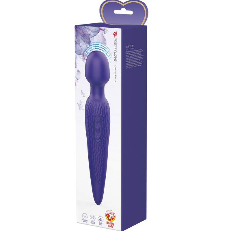 PRETTY LOVE - ANTONY YOUTH VIBRATORE WAND VIOLETTO EFFETTO CALORE - immagine 5