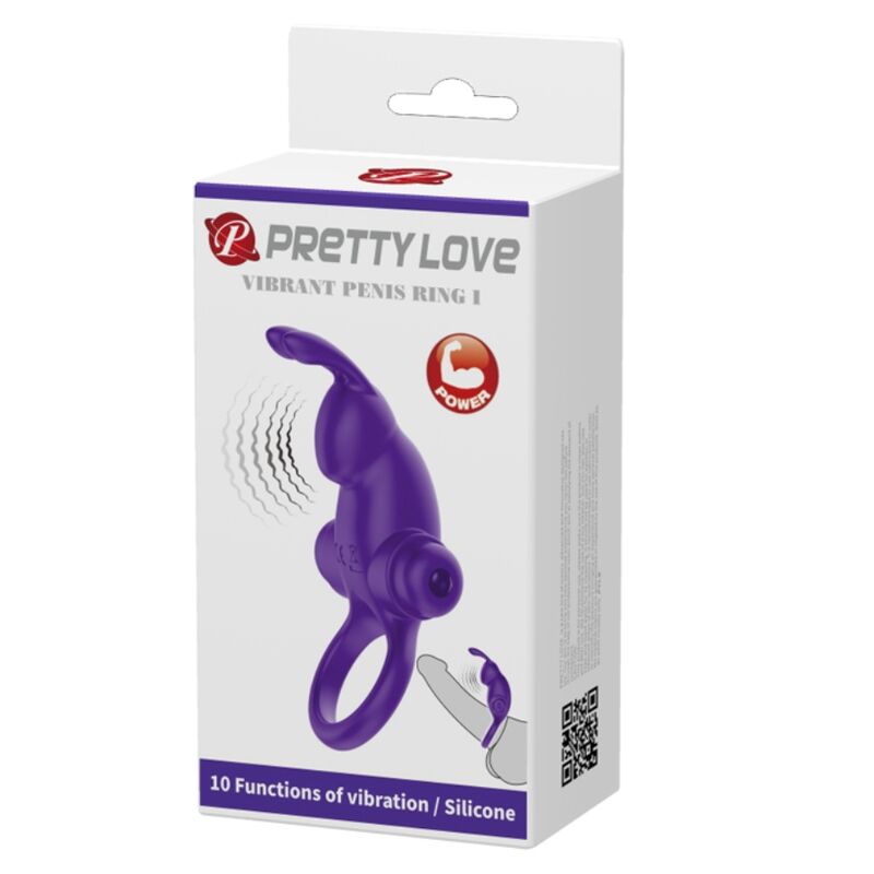 PRETTY LOVE - ANELLO VIBRATORE I CONIGLIO PER PENE VIOLA - immagine 8