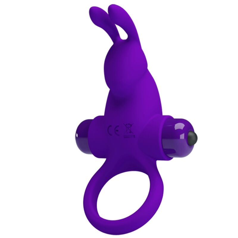 PRETTY LOVE - ANELLO VIBRATORE I CONIGLIO PER PENE VIOLA - immagine 2