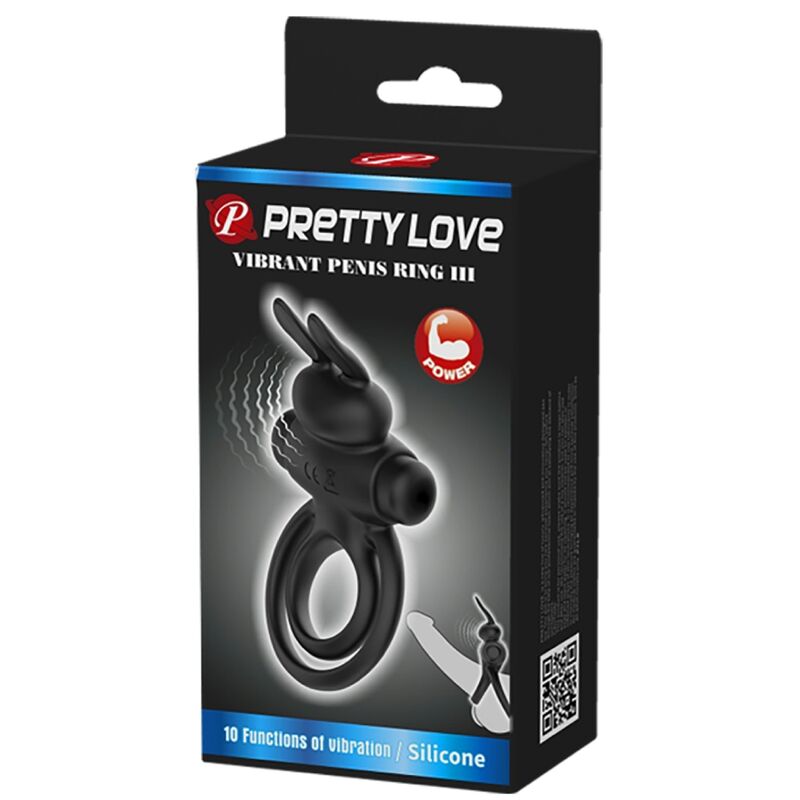 PRETTY LOVE - ANELLO VIBRATOR III RABBIT PER PENE NERO - immagine 8