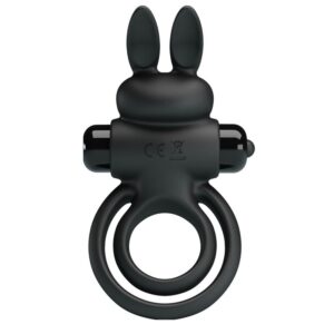 PRETTY LOVE – ANELLO VIBRATOR III RABBIT PER PENE NERO