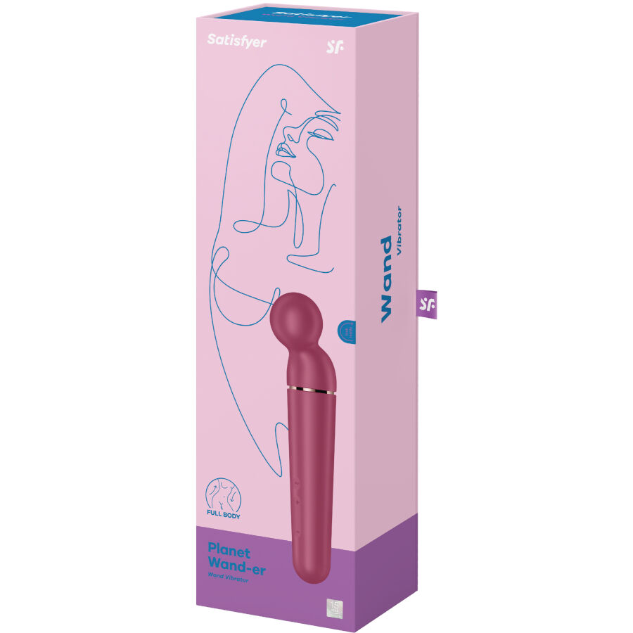 SATISFYER - PLANET WAND-ER MASAJEADOR VIBRADOR BERRY - immagine 3