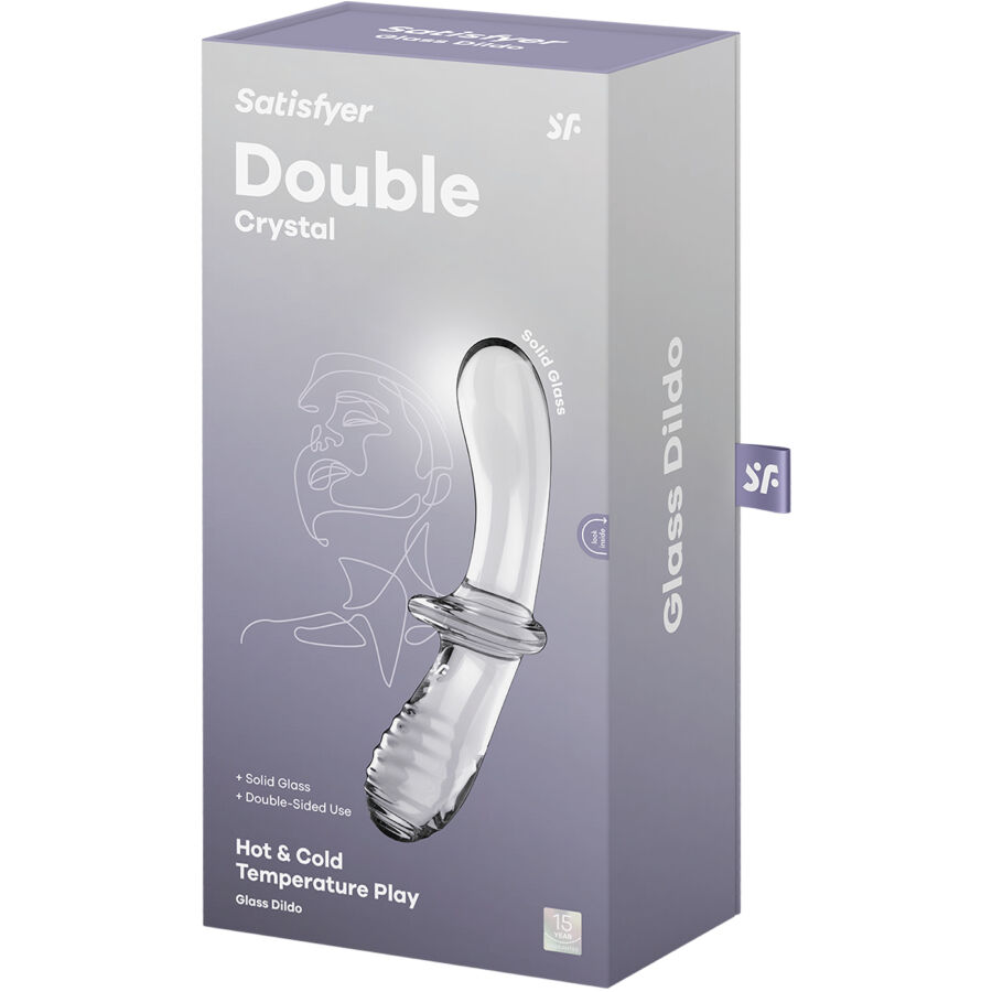 SATISFYER - DOUBLE CRYSTAL DILDO TRANSPARENTE - immagine 4