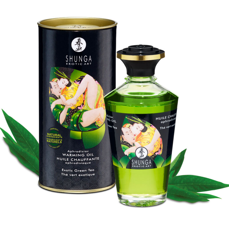 SHUNGA – OLIO DA MASSAGGIO EFFETTO CALORE BIOLOGICO AL TÈ VERDE 100 ML SHUNGA – OLIO DA MASSAGGIO EFFETTO CALORE BIOLOGICO AL TÈ VERDE 100 ML