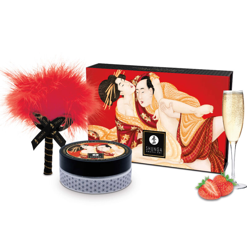 SHUNGA – KIT POLVERE DA MASSAGGIO COMMESTIBILE ALLA FRAGOLA SHUNGA – KIT POLVERE DA MASSAGGIO COMMESTIBILE ALLA FRAGOLA