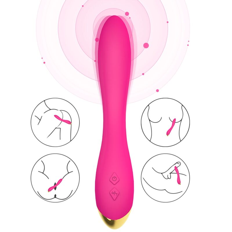 ARMONY - VIBRATORE FLAMINGO MULTIPOSIZIONE FUCSIA - immagine 3