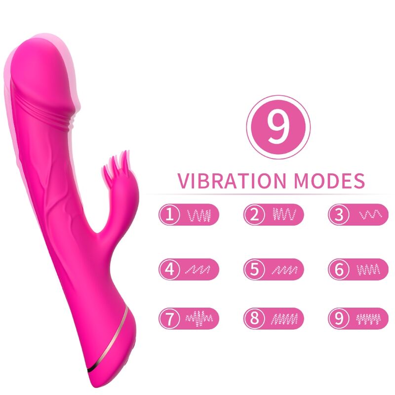 ARMONY – DILDO VIBRATORE CONIGLIO IN SILICONE FUCSIA