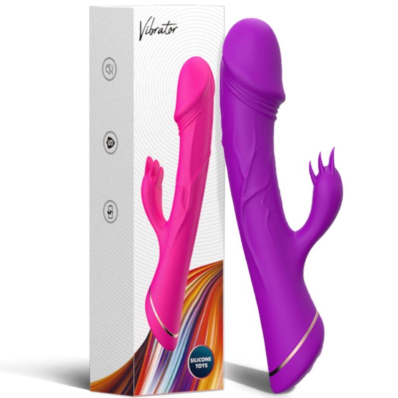 ARMONY - VIBRATORE DILDO CONIGLIO IN SILICONE VIOLA - immagine 6
