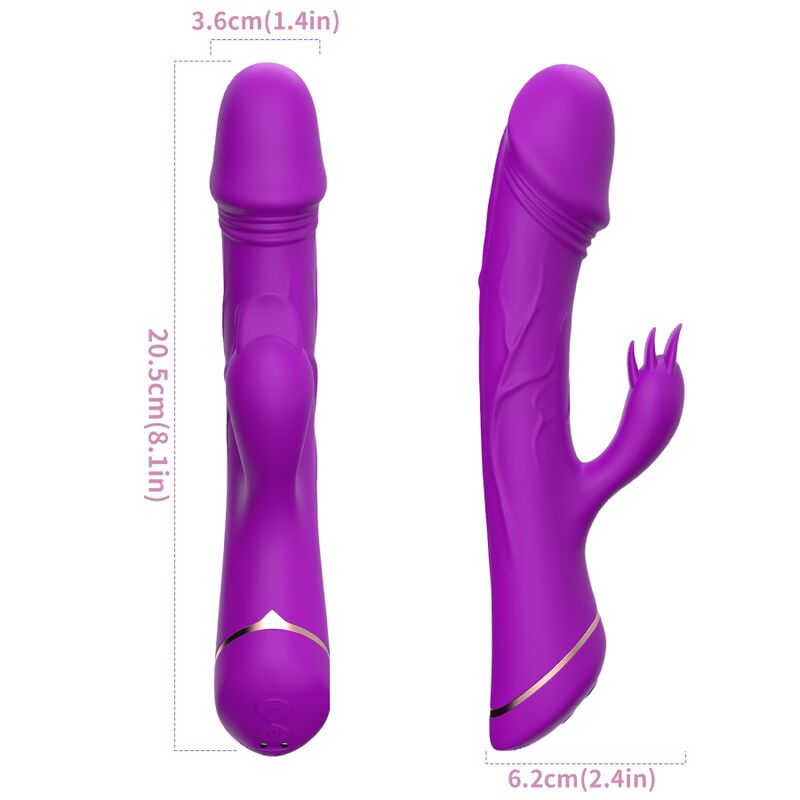 ARMONY - VIBRATORE DILDO CONIGLIO IN SILICONE VIOLA - immagine 3