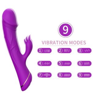 ARMONY – VIBRATORE DILDO CONIGLIO IN SILICONE VIOLA