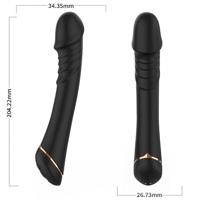 ARMONY – VIBRATORE DILDO IN SILICONE NERO