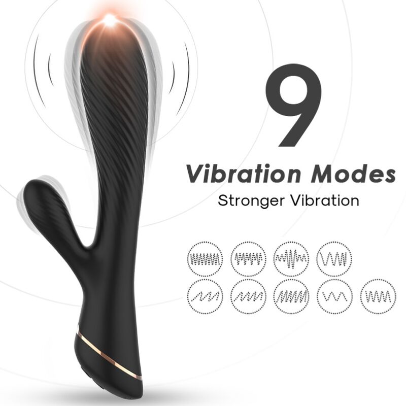 ARMONY – VIBRATORE RABBIT IN SILICONE NERO