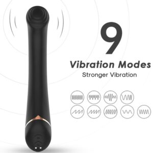 ARMONY – VIBRATORE FALT TESTA IN SILICONE NERO