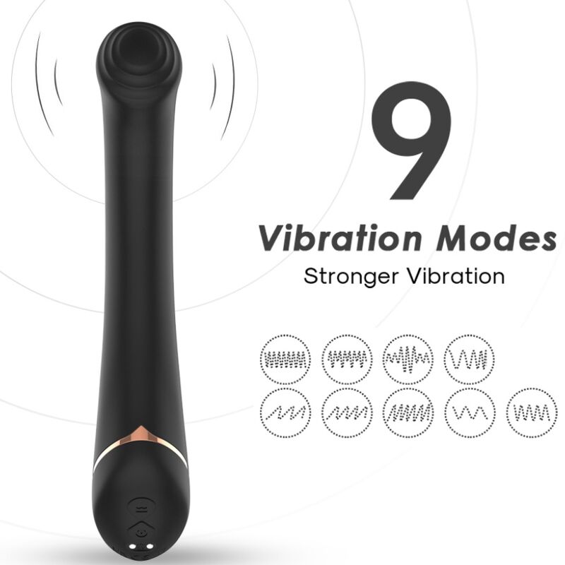ARMONY – VIBRATORE FALT TESTA IN SILICONE NERO