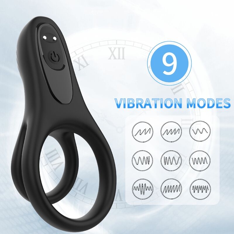 ARMONY - VIBRATORE DOPPIO ANELLO NERO - immagine 3
