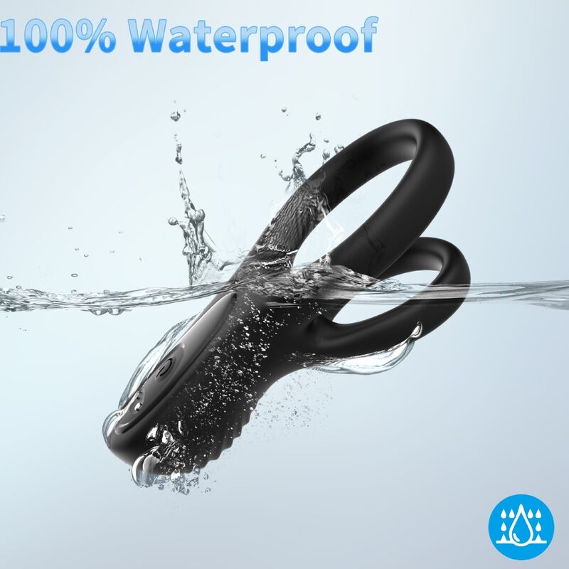 ARMONY - VIBRATORE DOPPIO ANELLO NERO - immagine 2